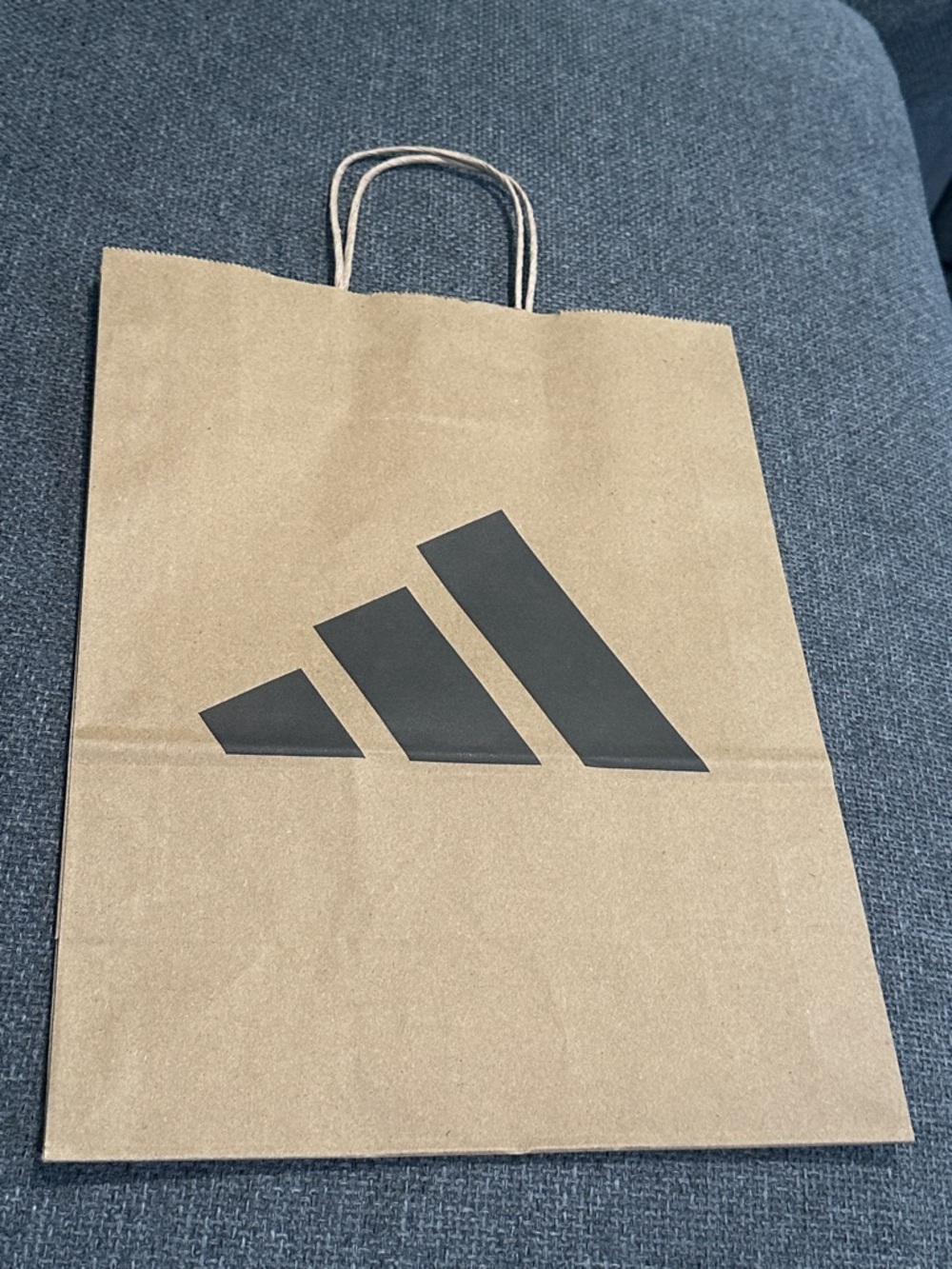 adidas Brown Paper Shopper Bag with Black Logo